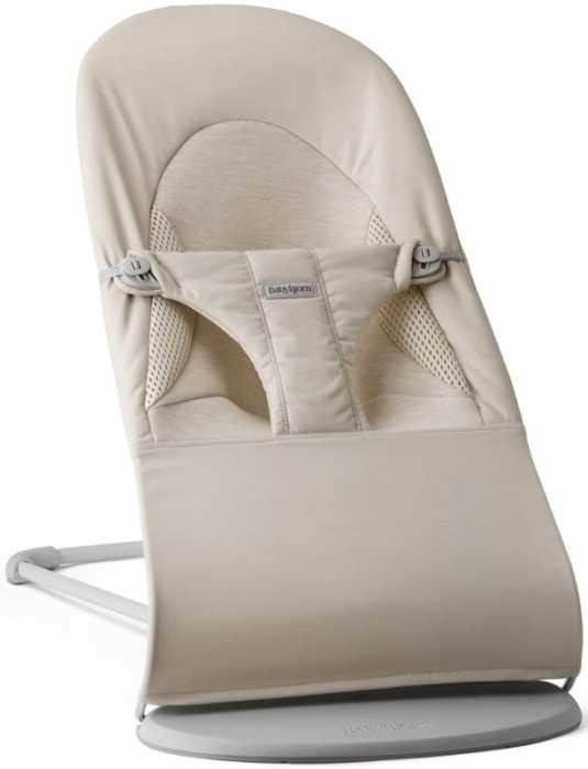 BABYBJORN BALANCE SOFT WOVEN/JERSEY Tri Fabric leżaczek dla dzieci | Jasny Beż