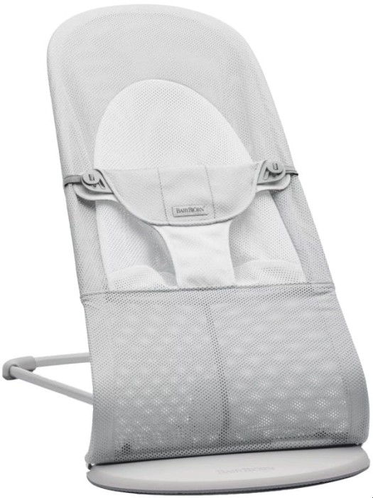 BABYBJORN BALANCE SOFT MESH leżaczek dla dzieci | Szary/Biały