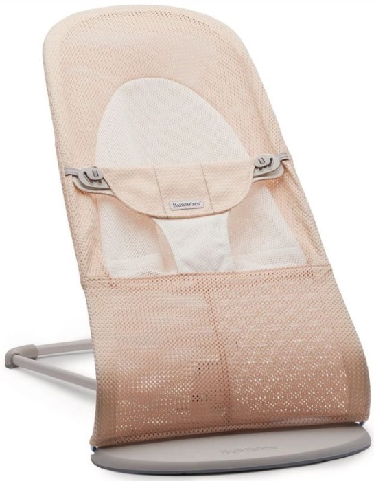 BABYBJORN BALANCE SOFT MESH leżaczek dla dzieci | Różowy/Biały