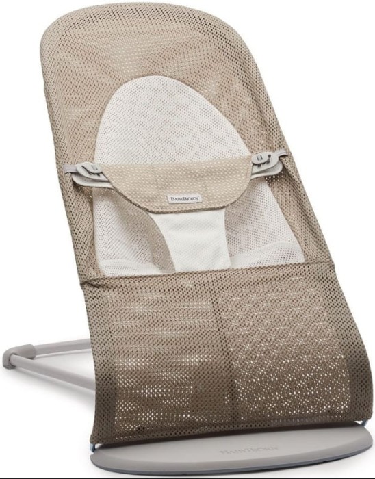 BABYBJORN BALANCE SOFT MESH leżaczek dla dzieci | Szary Beż/Biały