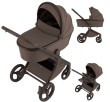Wózek 2w1 Anex Flo w kolorze Browny - gondola i spacerówka