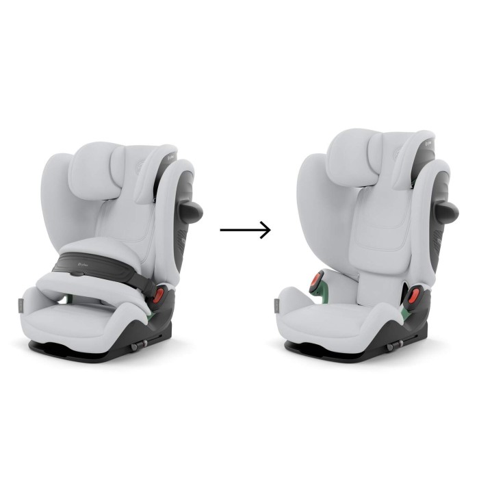 Cybex Pallas G3 - fotelik który rośnie z dzieckiem 9-36 kg  - dwa warianty użytkowania - kolor Fog Grey