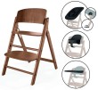 Krzesełko do karmienia dziecka Cybex Click &amp; Fold - All Natural Dark - zestaw 4w1 z babyset, tacką i leżaczkiem dla noworodka