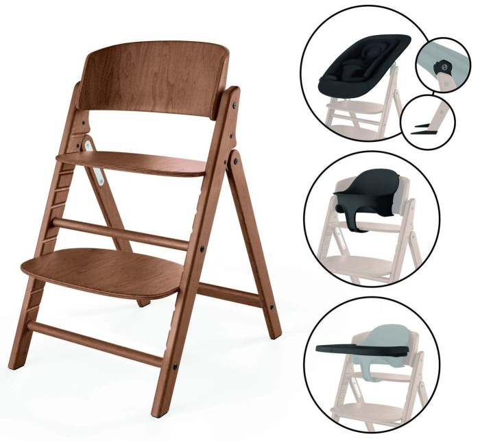 CYBEX Click & Fold 4w1 składane krzesełko dziecięce | All Natural Dark