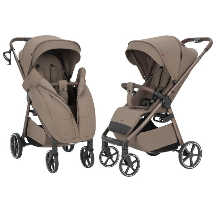Lekki i kompaktowy wózek spacerowy Carrello Bravo M Lite - Wood Beige