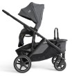 joie versiti - kolekcja signature - wózek spacerowy - wersja pojedyncza z koszem zakupowym - kolor ebony - widok od boku