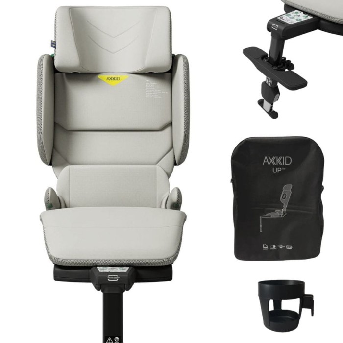 AXKID UP fotelik 100-150 cm | Beachgrass Beige + zestaw akcesoriów