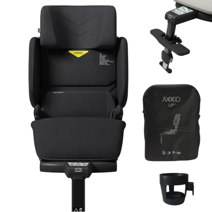 AXKID UP fotelik 100-150 cm | Coastal Storm Black + zestaw akcesoriów