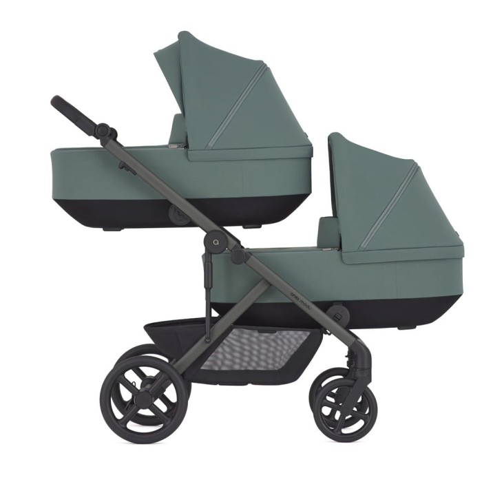 Anex Modu - wózek bliźniaczy - dwie gondole na jednym wózków - kolor Greeny