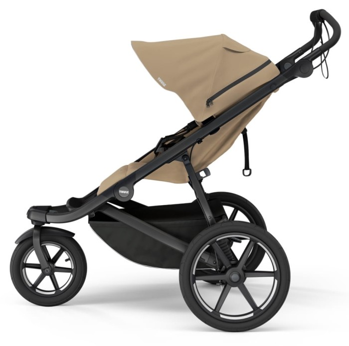 thule urban glide 3 - terenowy wózek spacerowy - wózek do biegania - kolor gentle beige (beżowy) - widok od boku