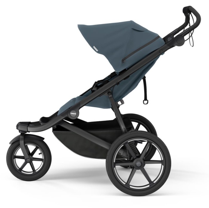 thule urban glide 3 - wersja spacerowa - terenowy wózek trzykołowy - kolor dark slate - widok od boku