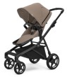thule sleek 2 - wózek dziecięcy 2w1 - wersja spacerowa  - wózek z możliwością rozbudowy dla dwójki dzieci - kolor taupe (beż)  - widok pod skosem - przodem do kierunku jady