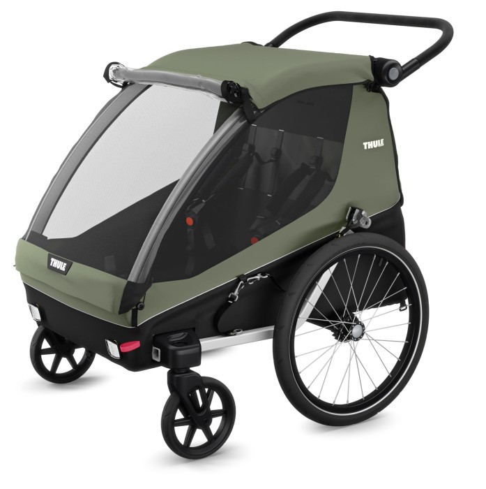 THULE COURIER wielofunkcyjna przyczepka rowerowa | Vintage Green