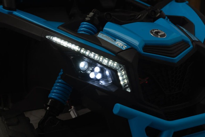 TOYZ MAVERICK -pojazd dla 3 latka  - kolor BLUE- zdjęcie przednich lamp LED