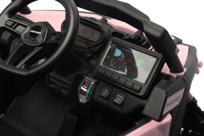 TOYZ MAVERICK -samochód dla dziecka na akumulator  - kolor LIGHT PINK - zdjęcie kokpitu