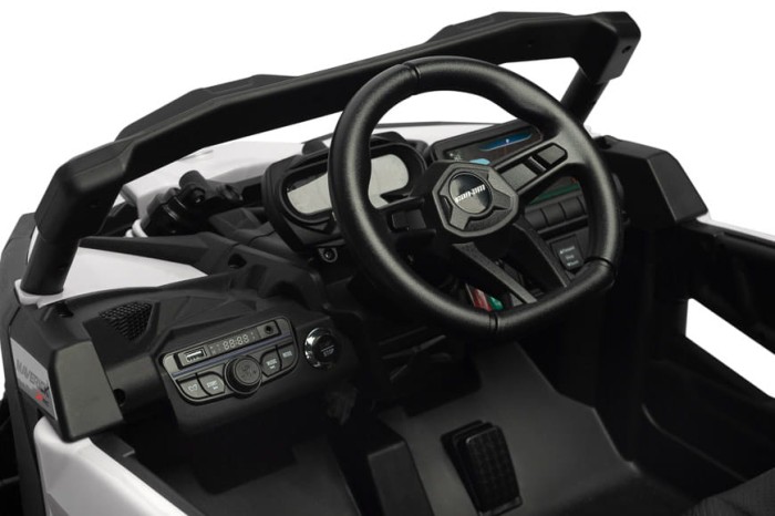 TOYZ MAVERICK -pojazd dla dziecka na akumulator  - kolor WHITE - zdjęcie kokpitu