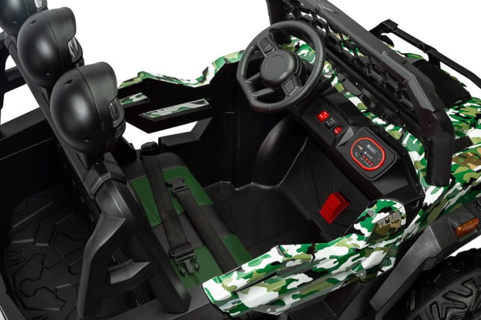 TOYZ TIMUS kolor CAMO - dwuosobowy pojazd akumulatorowy dla dzieci - zdjęcie wnętrza