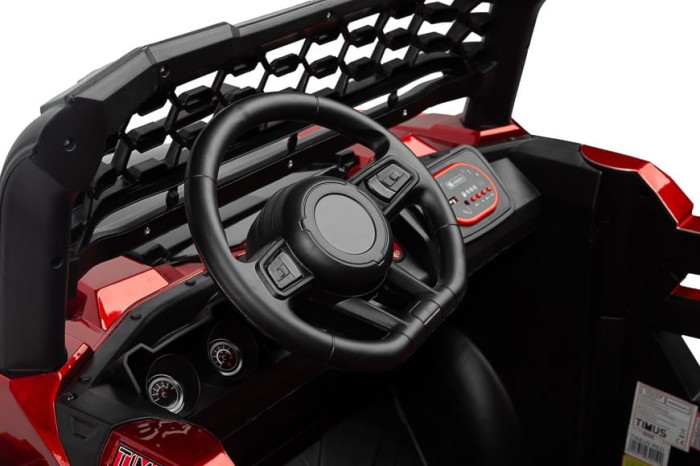 TOYZ TIMUS kolor RED - pojazd akumulatorowy dla dwójki dzieci - zdjęcie kierownicy