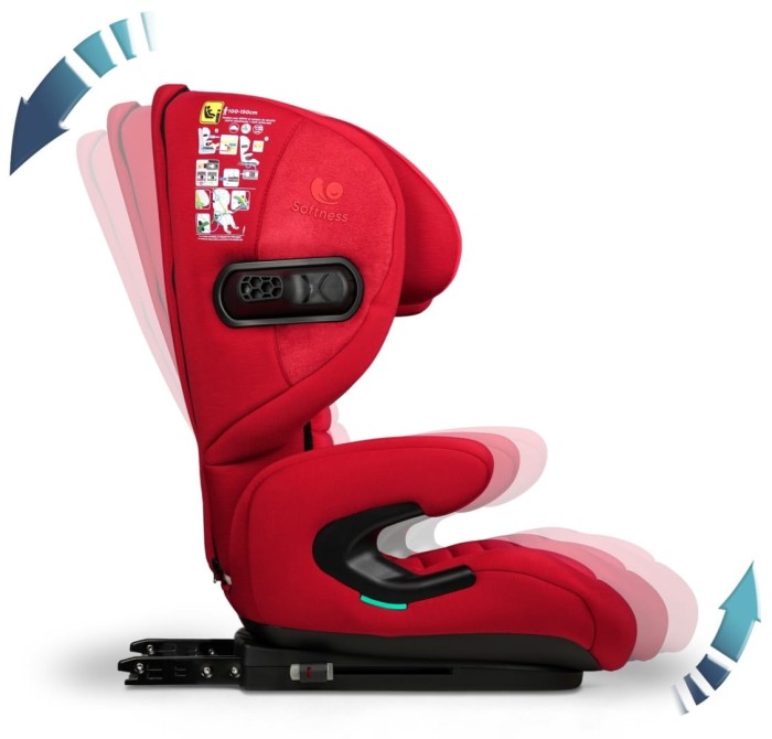 Renolux Eliseo kolor Red Passion -  fotelik dla 4 latka z regulacją pochylenia