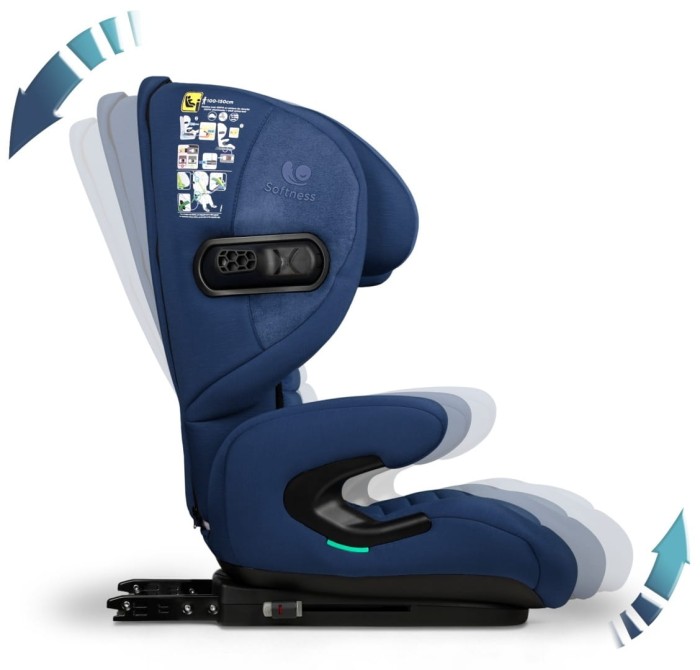 Renolux Eliseo kolor Ocean  -  fotelik dla 4 latka z regulacją pochylenia