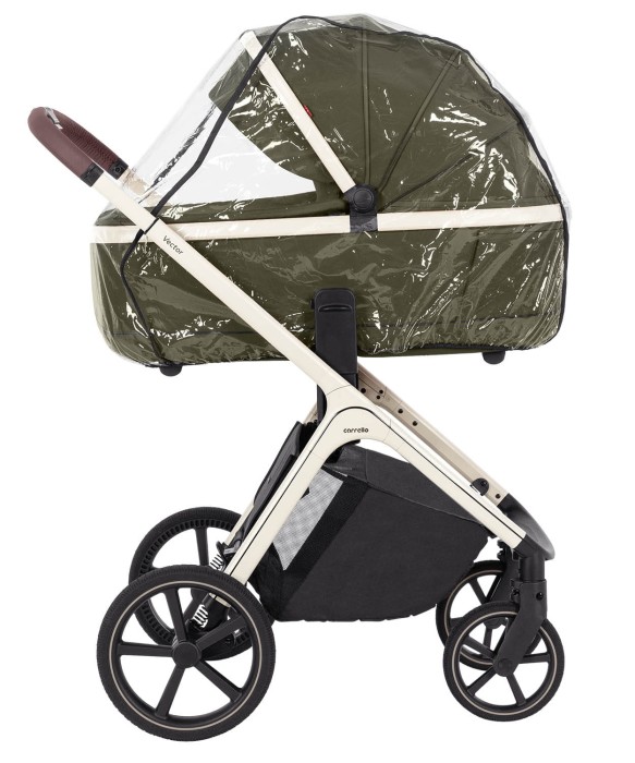 Carrello Vector Deep Green - wózek 2w1 z folią przeciwdeszczową