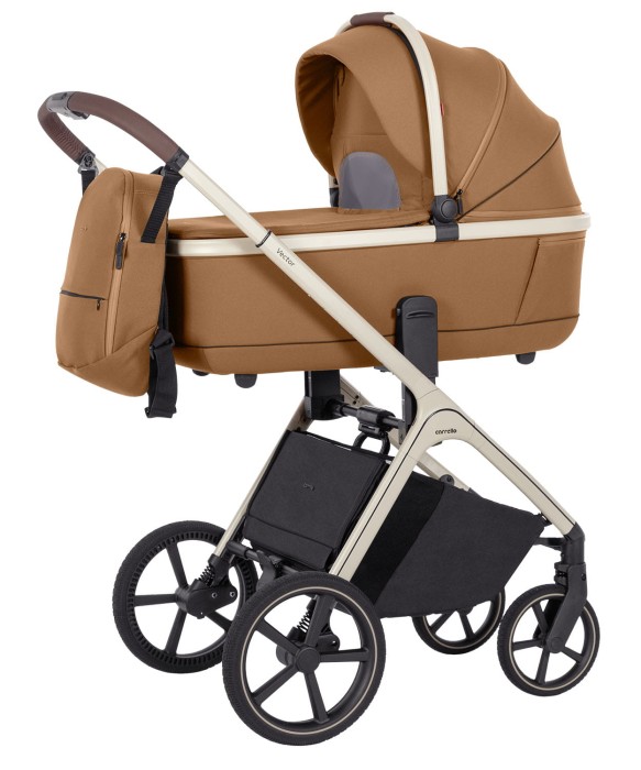 Carrello Vector Coral Beige - wózek 2w1 z gondolą dla noworodka