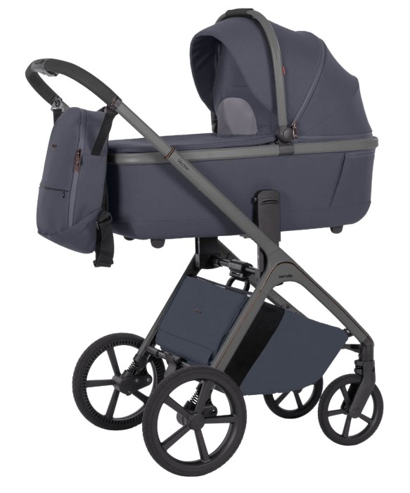Carrello Vector Plum Grey - wózek 2w1 z gondolą dla noworodka