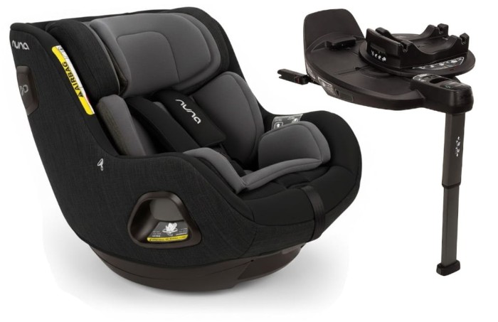 NUNA TODL LITE Fotelik obrotowy 40-105 cm | Caviar | Baza Curv