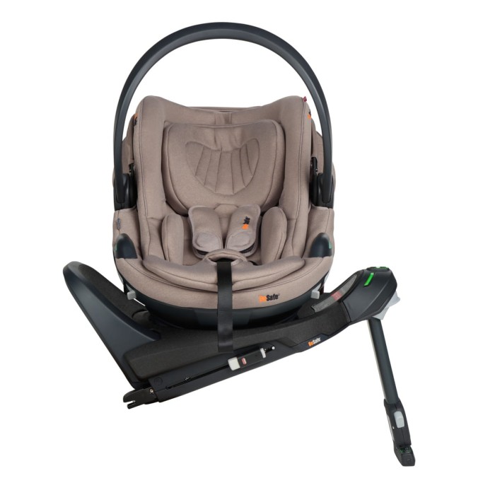 Fotelik dla noworodka z bazą obrotową ISOFIX - BeSafe Go Beyond² kolor Dark Sand