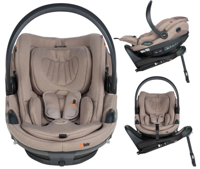 BESAFE GO BEYOND² fotelik niemowlęcy | Dark Sand | zestaw z bazą ISOFIX