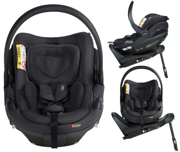 BESAFE GO BEYOND² fotelik niemowlęcy | Anthracite Mesh | zestaw z bazą ISOFIX 