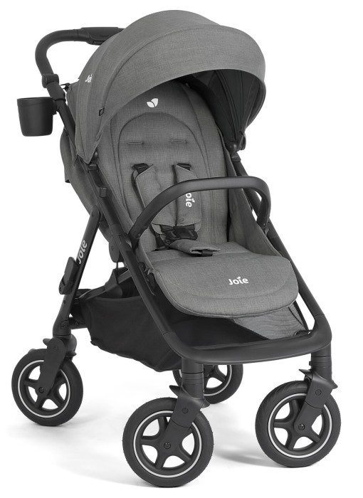 joie mydrift - wózek spacerowy - wersja z odblokowanymi kołami - kolor quartz (szary) - widok pod skosem