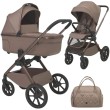 Espiro Clodie 2w1 kolor Fashionable Brown - wózek dla dziecka z godnolą i spacerówką