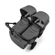 Bugaboo Donkey 6 Twin Moon Grey - wózek dla bliźniaków od urodzenia