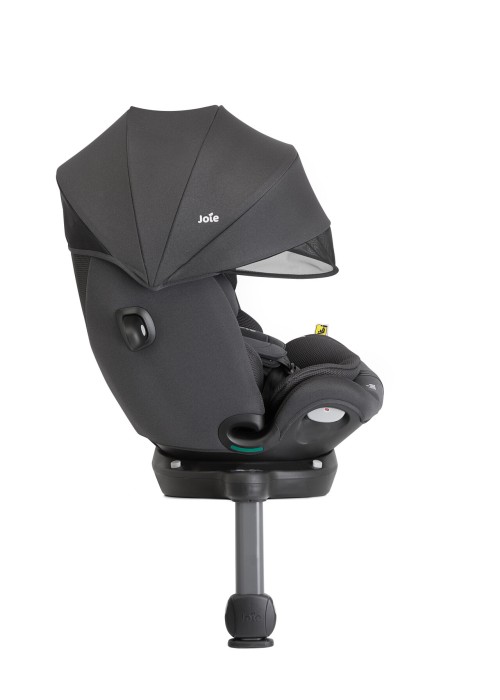 Joie i-Spin 360 Max kolor Mercury Mesh - bokiem z naciągniętą  budką