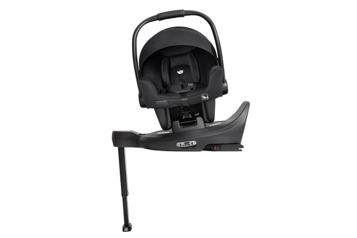Joie i-Starter w kolorze Eclipse z bazą ISOFIX Encore - fotelik obrórony na bazie forntem