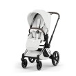 Cybex Priam 5 - wersja spacerowa | kolor Style Off White, stelaż Chrome Brown
