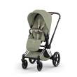Cybex Priam 5 - wersja spacerowa | kolor Style Sage Green, stelaż Chrome Brown