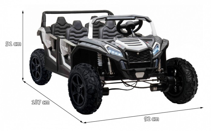 Pojazd 4-osobowy Buggy ATV RACING UTV2000 Biały-2 6660 