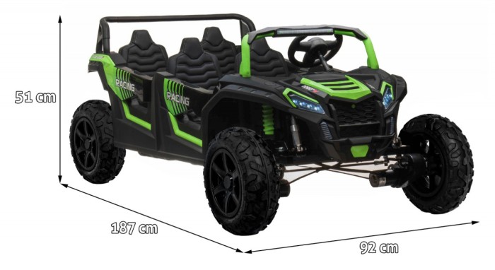 Pojazd 4-osobowy Buggy ATV RACING UTV2000 Zielony-2 6662 