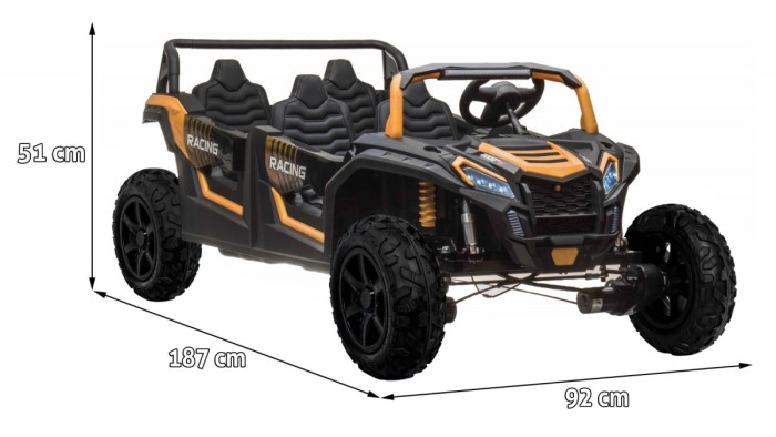 Pojazd 4-osobowy Buggy ATV RACING UTV2000 Złoty-2 6663 