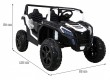 Buggy ATV Strong Racing dla 2 dzieci Biały + Silnik bezszczotkowy + Pompowane koła + Audio LED-2 6668 