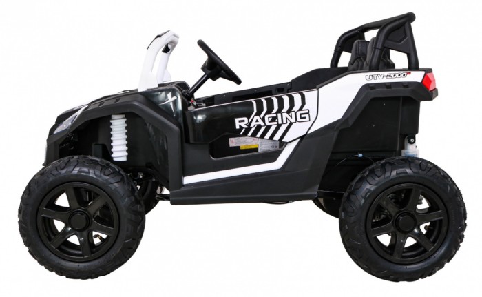 Buggy ATV Strong Racing dla 2 dzieci Biały + Silnik bezszczotkowy + Pompowane koła + Audio LED-4 6668 