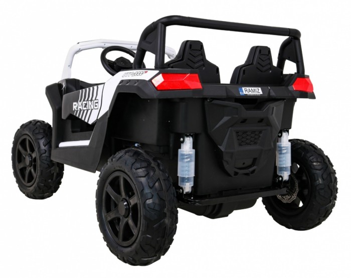 Buggy ATV Strong Racing dla 2 dzieci Biały + Silnik bezszczotkowy + Pompowane koła + Audio LED-5 6668 