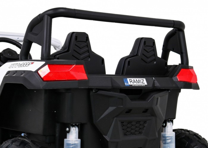 Buggy ATV Strong Racing dla 2 dzieci Biały + Silnik bezszczotkowy + Pompowane koła + Audio LED-12 6668 