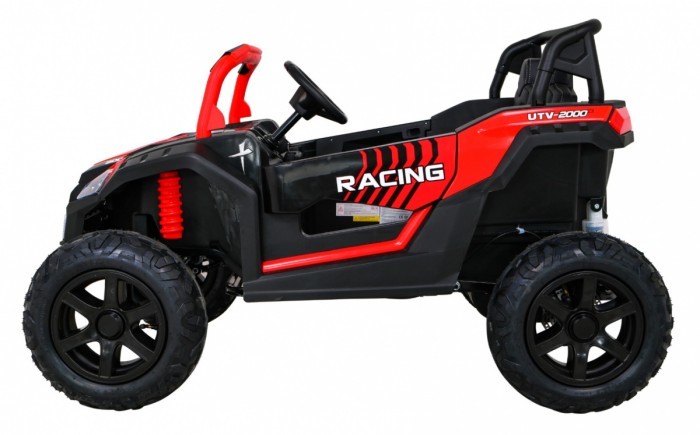 Buggy ATV Strong Racing dla 2 dzieci Czerwony + Silnik bezszczotkowy + Pompowane koła + Audio LED-4 6669 