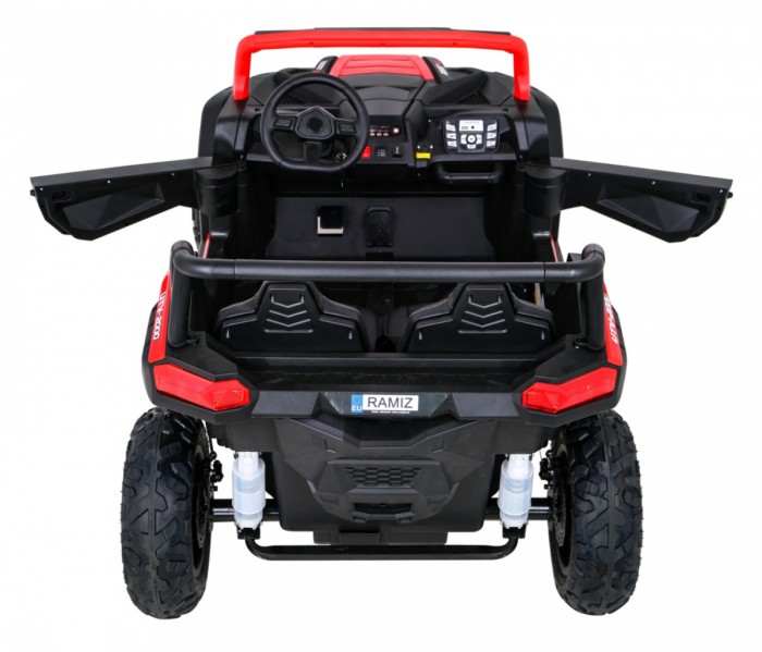 Buggy ATV Strong Racing dla 2 dzieci Czerwony + Silnik bezszczotkowy + Pompowane koła + Audio LED-8 6669 