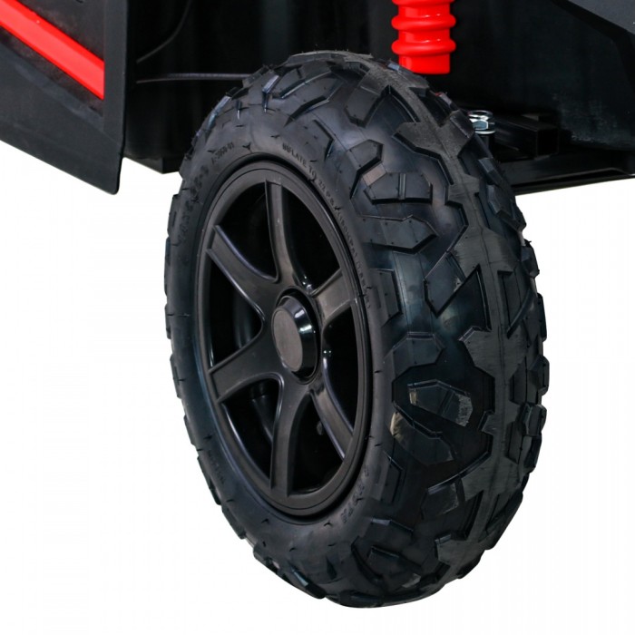 Buggy ATV Strong Racing dla 2 dzieci Czerwony + Silnik bezszczotkowy + Pompowane koła + Audio LED-19 6669 