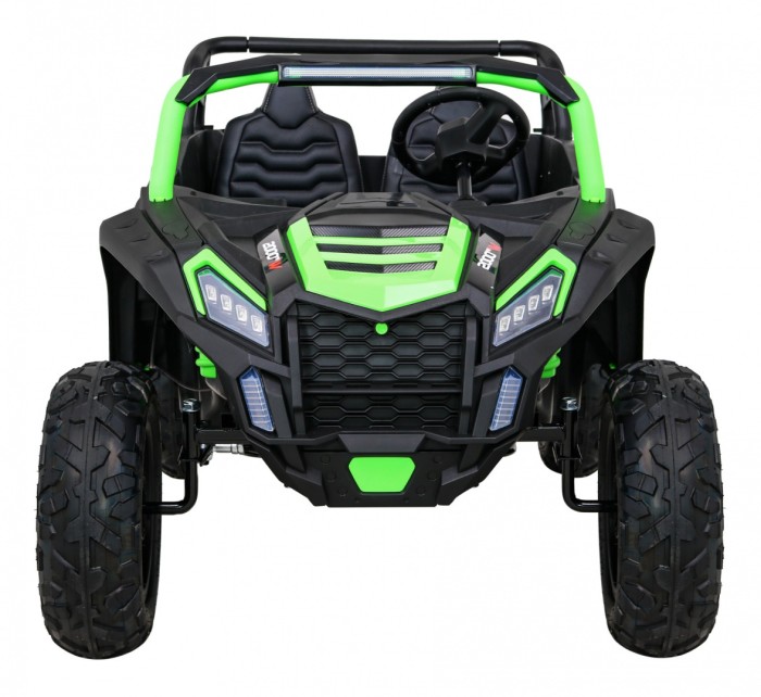 Buggy ATV Strong Racing dla 2 dzieci Zielony + Silnik bezszczotkowy + Pompowane koła + Audio LED-3 6670 