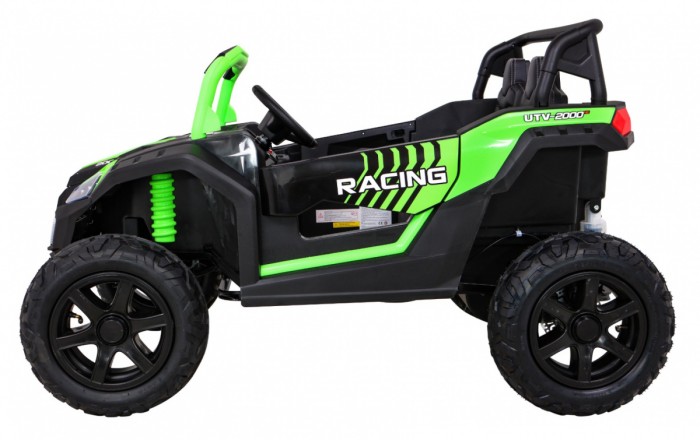 Buggy ATV Strong Racing dla 2 dzieci Zielony + Silnik bezszczotkowy + Pompowane koła + Audio LED-4 6670 
